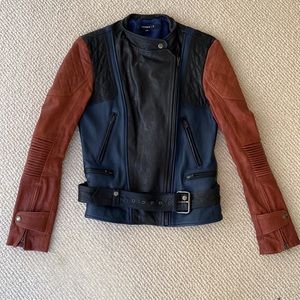 Kenna-T Moto Biker Quilted Genuine Leather Jacket
